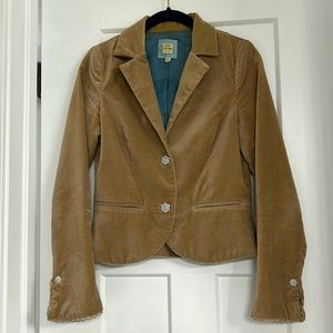 Tan suede jeweled 💎 blazer